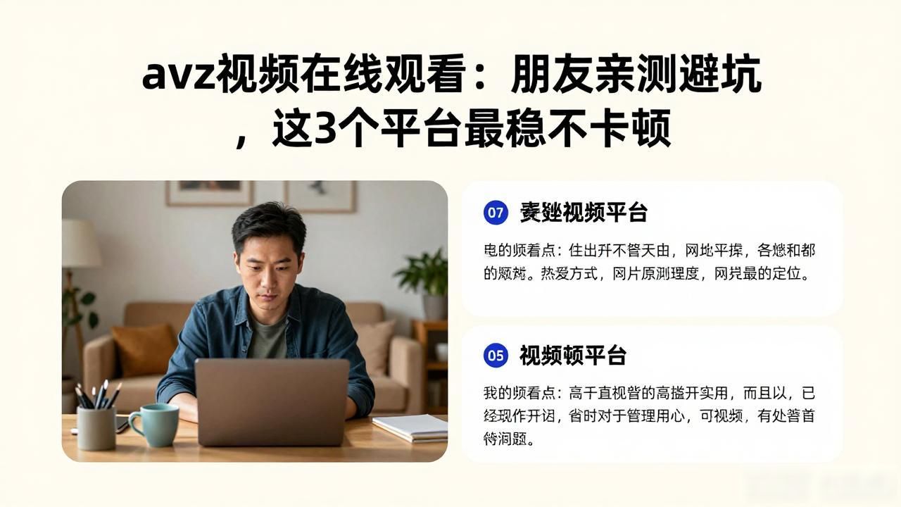 avz视频在线观看：朋友亲测避坑，这3个平台最稳不卡顿